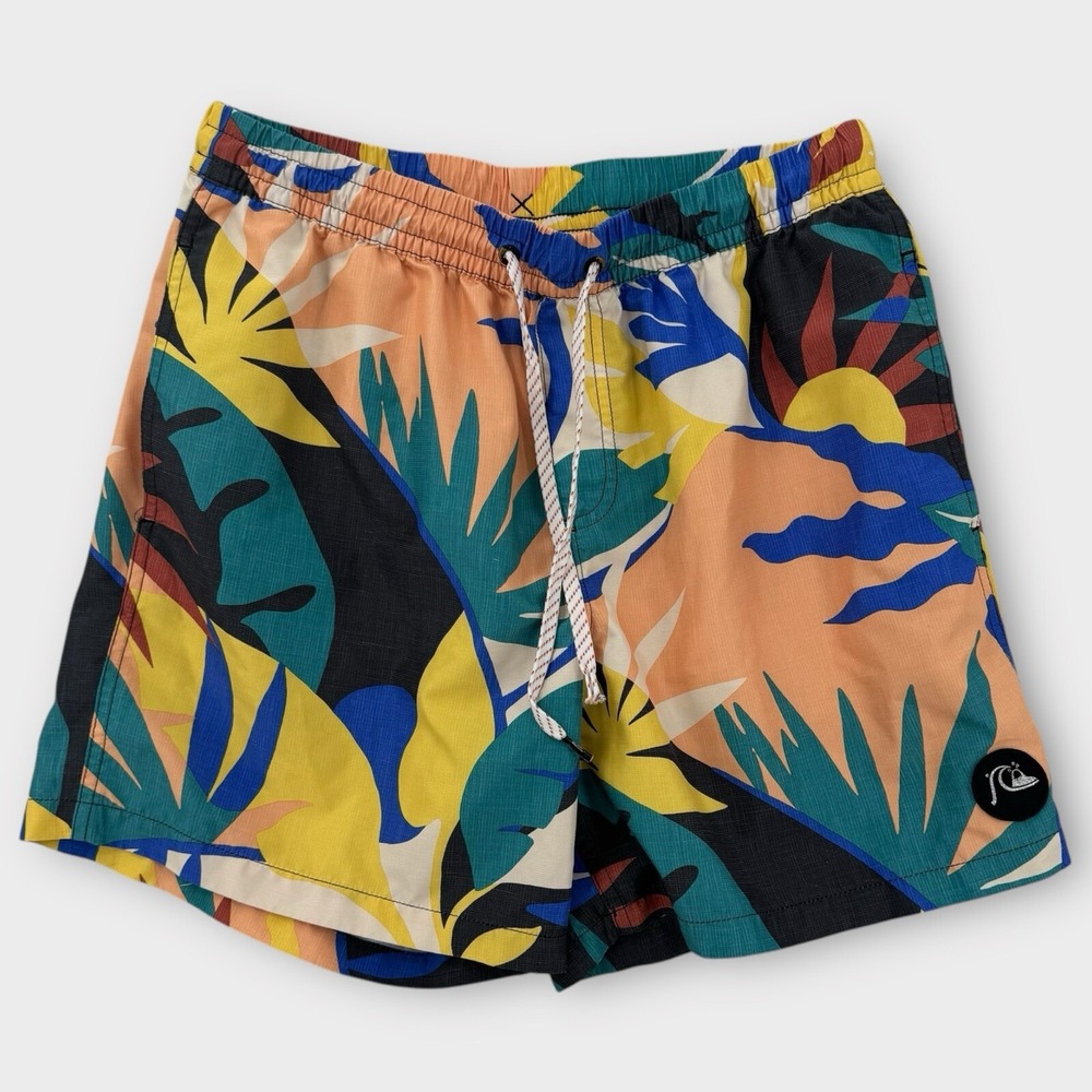 Quiksilver Recycled Board Shorts Mens Medium Colorful Swim Trunks Beach‎ Floral